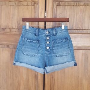 Madewell Button Fly High Rise Denim Shorts